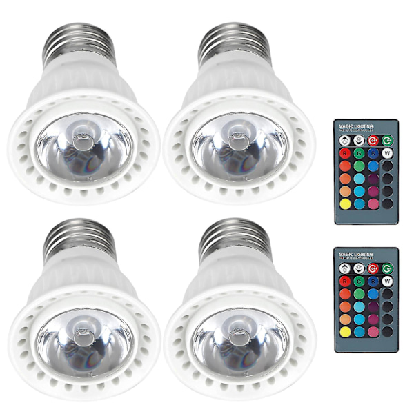 Plast 40wrgb LED-spotlight med RGB-fjernkontroll Lampekopp Tilbehør 85?265v E27