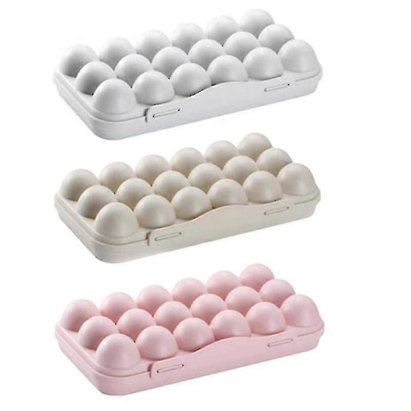 3 st 18-facks äggbricka hållare ägglåda kylskåpslåda Camping Picknick Grill Stötsäker ägg hållare B