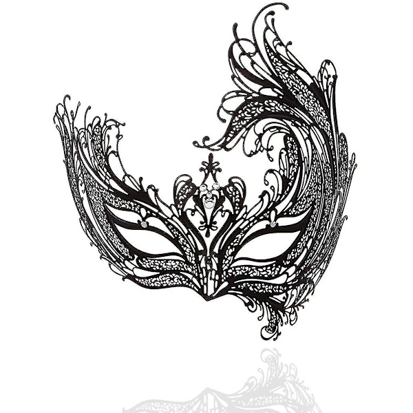 Maskeradmask för Kvinnor Metallmask Glansig Rhinestone Venetiansk Fest Kväll Bal Mask Bar Kostymer Tillbehör