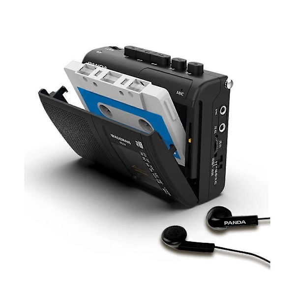 Panda 6501 Bærbar Kassettebåndsradio AM/FM Retro Musikspiller Walkman Båndoptager med Højttaler 3,5 mm Hovedtelefonafspilning