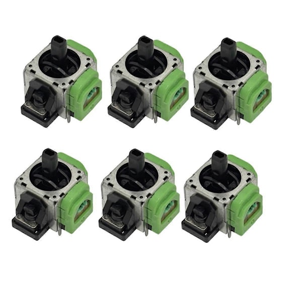 6 st Hall Elektromagnetisk Joystick Högprecisions Justerbar Elektromagnetisk IC Hall Tumspak 3D Analog Spak
