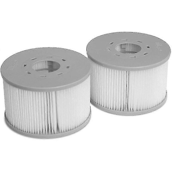 2-pack Mspa V2-filter för Fjord, Kili, Camaro, Mono, Aurora och Tekapo uppblåsbara spa - 2 ersättningsfilterpatroner för Mspa uppblåsbara spa