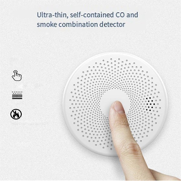 Tuya Wifi Kuldioxid og Røgalarm 2-i-1 Røgsensor Smart Life App Kontrol Brandalarm Sikkerhed