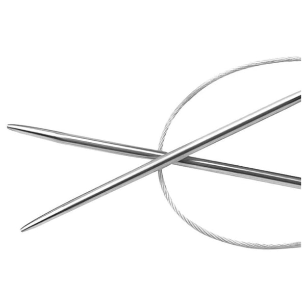 Virka nålar, rostfritt stål runda virknålar 80cm