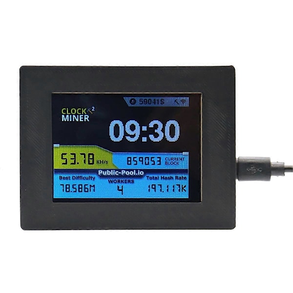 Nerdminer V2 -kaivuri 56KH/S 2,8 tuuman LCD-näyttö Bitcoin Solo -kaivuri Nerd Miner BTC -arvontakone