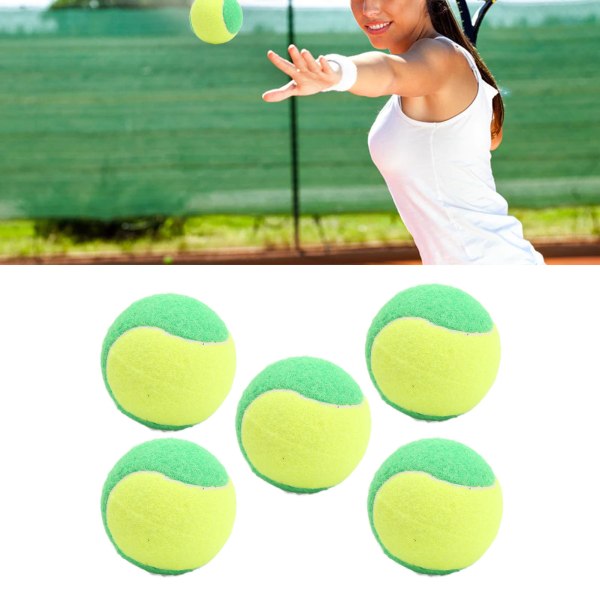 YO 5PCS 6cm Gummiball Tennisbälle Elastische Squashbälle Druckentlastung Bälle für Training Unterhaltung Grün