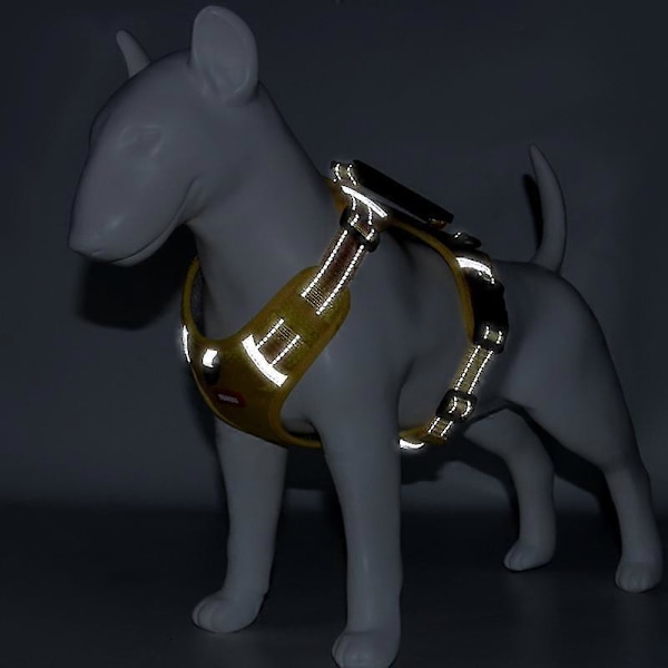 Andningsbart Hundsele Reflekterande Säkerhetsväst med Kontrollhandtag Black L