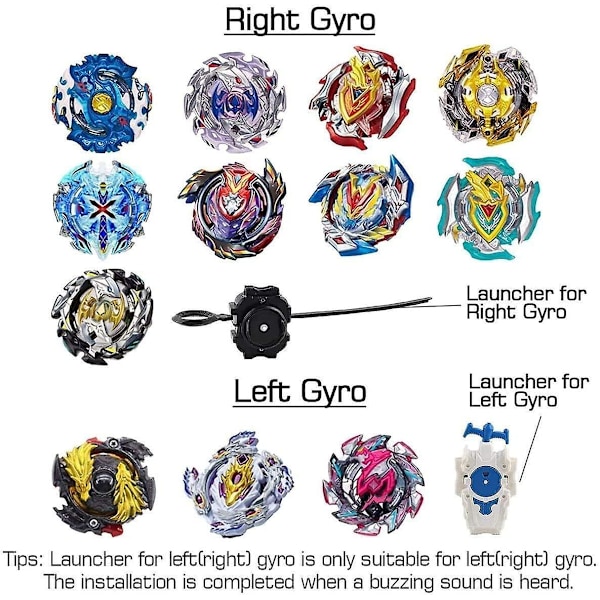 Stridande Topp Burst Launcher Grepp Leksak Blad Set Spel Förvaringslåda 12 Snurrande Topp Burst Gyros 2 Launchers Combat Battling Game Med Förvaringsväska Bra B