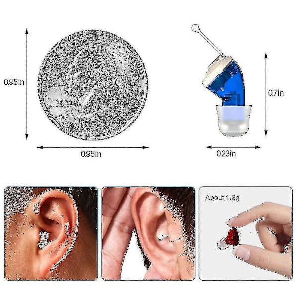 Usynlige Høreapparater Justerbar Tone Lydforstærker Bærbar Høreapparat