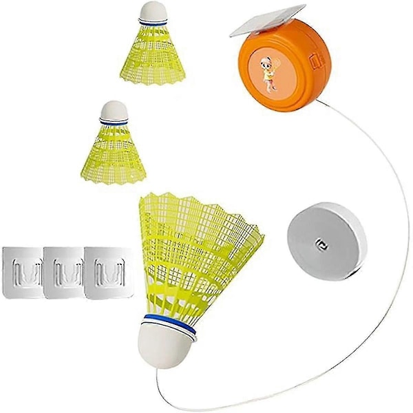 Badminton Training Tool, Badminton Rebound Trainer Elastic Badminton Trainer Set Portable Badminton