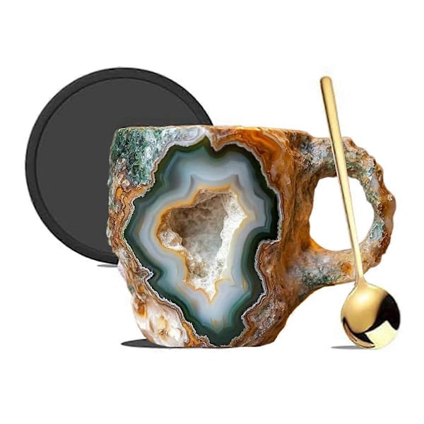 Elegant Lyxig Mineral Kristall Kaffe KOPP, Färgglad Kristall KOPP Genomskinlig Kaffe KOPP, för Hemmet Kontor