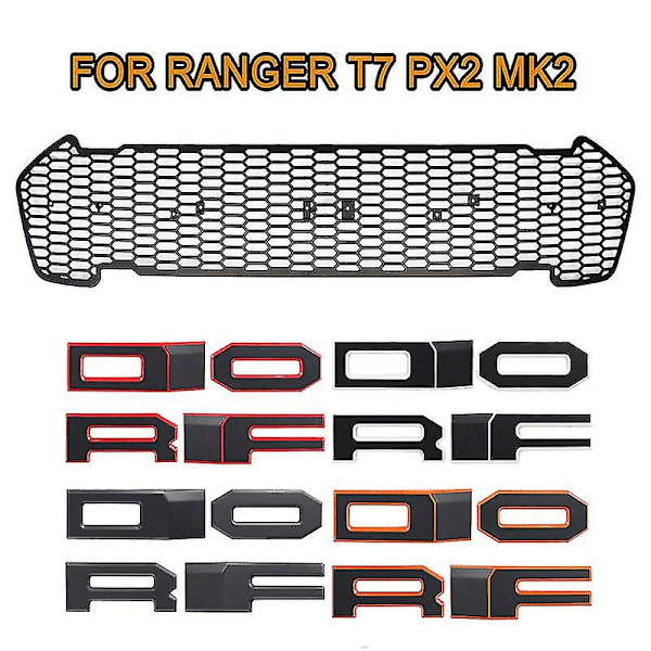 4 Bokstäver För Modifierad Nätgrill Till Ranger 2015-2018 T7 Px2 Mk2 Xl Xl+ Xls Xlt Limited Wildtrak