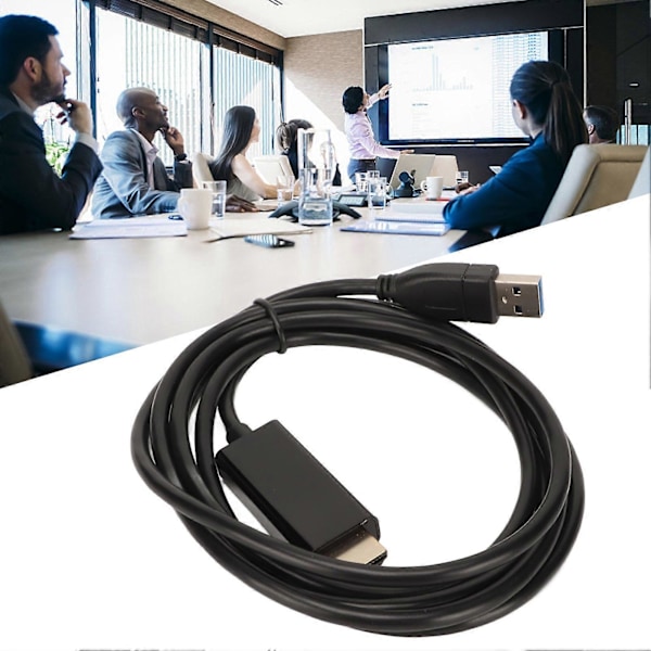 USB3.0 till HD Multimedia Interface Adapterkabel 5.9ft 4K Plug and Play Kabel för OS X för Windows 10 8 7 Vista X P