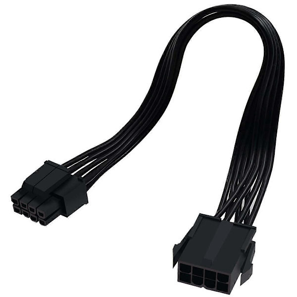 2 stk. CPU 8-polet forlængerkabel Bundkort ATX CPU 8-polet hun til 8 (4+4) polet han forlængerkabel