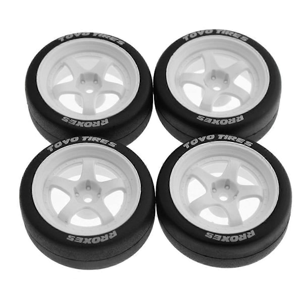 4 kpl 65 mm 1/10 RC kilpa-autorenkaat maantiekäyttöön, Drift-auton renkaat TT01 TT02 XV01 -malleille