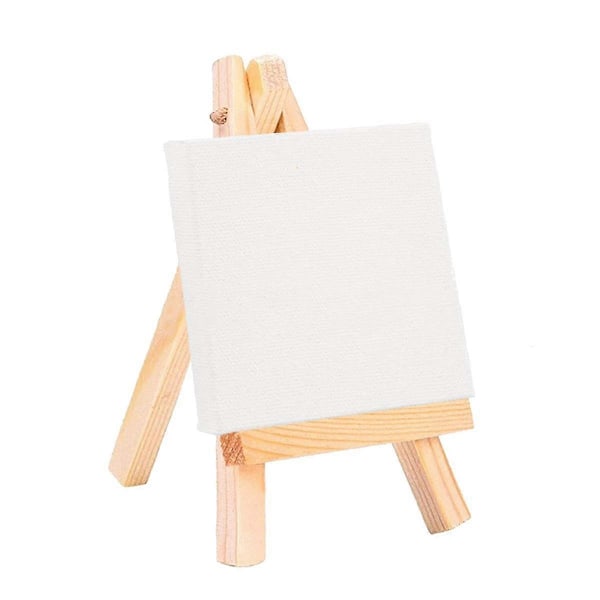12 kpl Taiteilijan Mini Maalausteline + 3 tuuman x 3 tuuman Mini Canvas Set Maalaus Lasten Käsityö DIY Piirustus Pieni Pöytä
