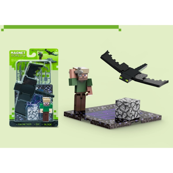 Minecraft Hellgate Adventures Actionfigurer og Tilbehør 2-pak, 8,25 cm Samlerobjekt Hellgate Adventures