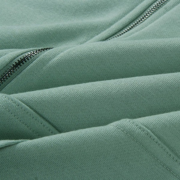 Langermet glidelås for kvinner Uformell genser-grågrønn M