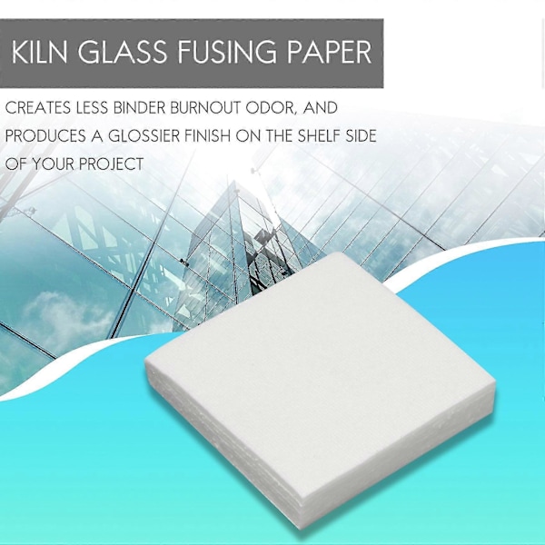 50 Ark Keramikfiber Kvadrat Mikrobølgeovn Ovn Glas Smeltning Papir Husholdningsartikler