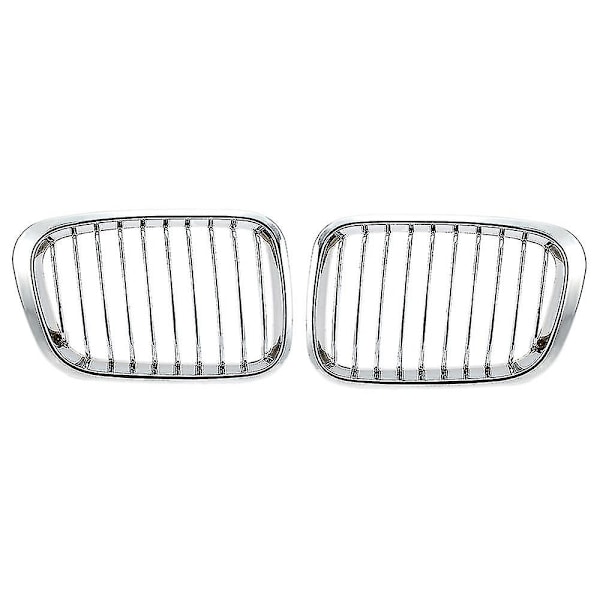 2x Krom Front Huv Njur Galler Grill För 1998-2001 E46 320i 323i 325i 328i 330i 4-dörrars Sedan