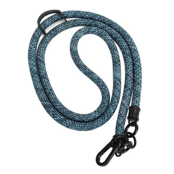 10MM Cell Phone Lanyard Metal Polyester Adjustable Shoulder Strap Around Neck Strap for Most Smartphones Cyan