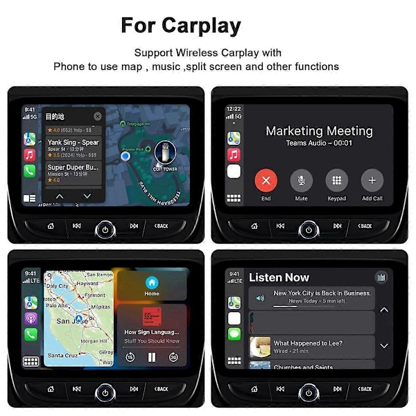 Carplay Trådløs Smart Box Auto Adapter Android AI Box Carplay Dongle Stik Trådløs Auto A