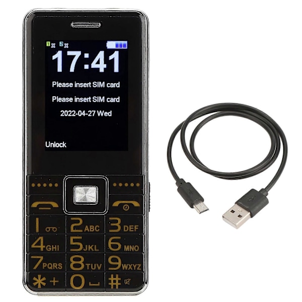 G600 Mobile Phone Senior Cell Phone 2G 6800mah Multifunctional Large Capacity Dual Card Dual Standby Big Button Loud Voice For Older People Black