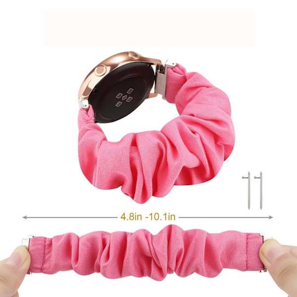 Samsung Galaxy Watch 4 40mm 44mm/Watch 4 Classic 43mm 47mm 47mm 46mm+Kvinde Kompatibel YCHDD 20mm Elastisk Rulle Urrem - Pink