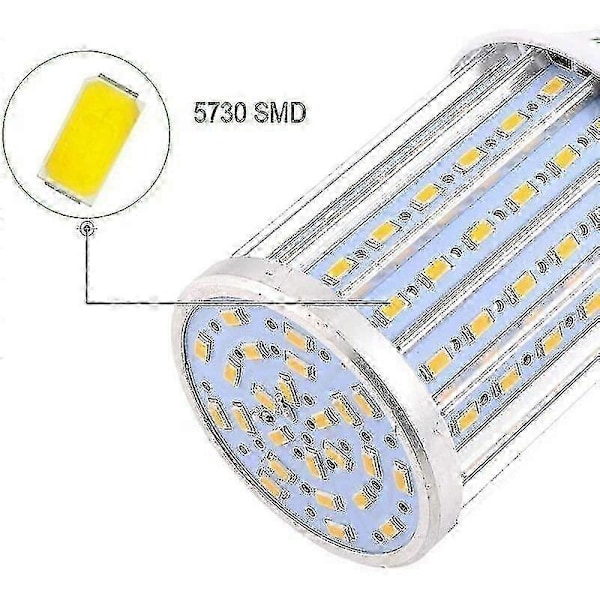 LED-lys pære, E27 60W 6000K 5850lm 550W Ekvivalent Konvertering Aluminium Høy Effekt Lyspære, AC85-265V, LED Gatebelysning, 360 Graders Spotlight, For