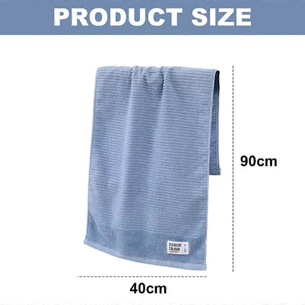40*90cm badhandduksset, ren bomulls badhandduk, ansiktshandduk, förtjockad absorberande sportförlängd badhandduk