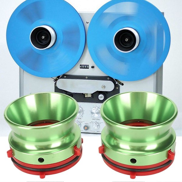 1 Par NAB Hub-adaptere Profesjonelle Polerte Aluminiumspole til Spole Båndåpner for Studer ReVox for Akai for Teac Grønn
