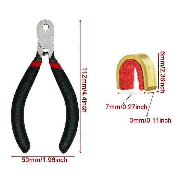 Jousijänteen Nocking Point -sarja T-viivaimella, Nocking Buckle -pihdeillä ja 8 kpl Nocking Buckle -sarjalla