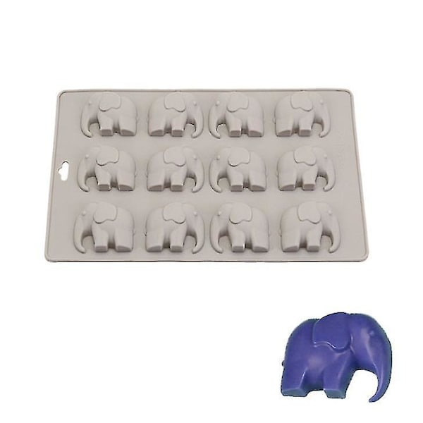 12 Hole Elephant Shape Mousse Mold