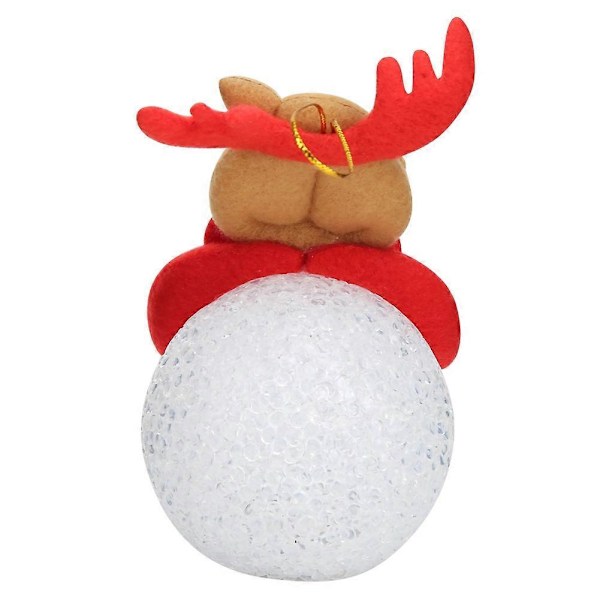 Söt Jul LED Luminous Nattlampa Ornament Julgran Ljus Hängande Dekoration Liten Älg