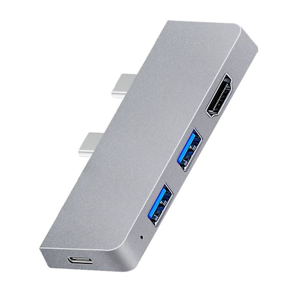 For Pro 8 USB C Hub, 4K-kompatibel adapter + 2 USB 3.0 læser SD/TF kortlæseradapter til Pro 8