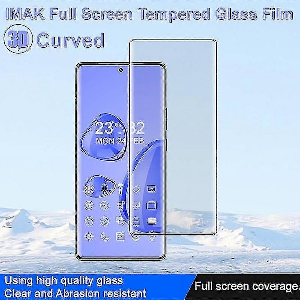 Skärmskydd för Motorola Moto X40 5G/Edge 40 Pro 5G, Anti-Repskydd, Klar, Full Täckning, 3D C