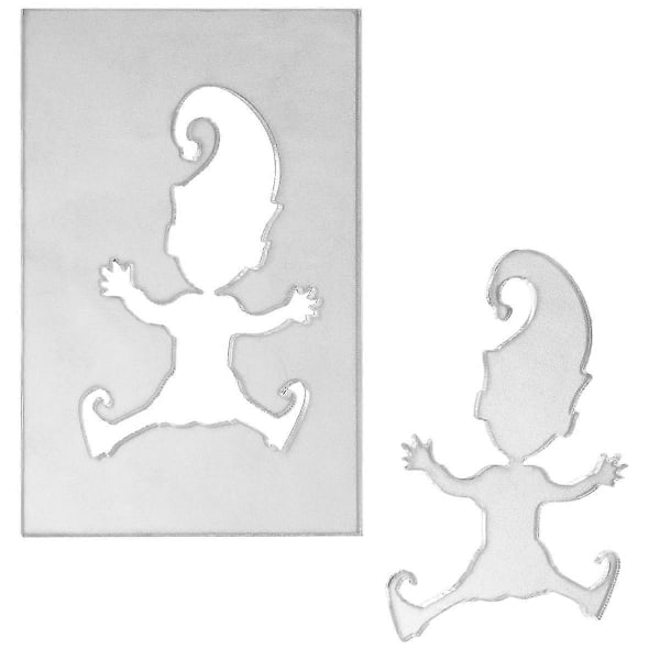 Tonttu Stencil Jäljet Jälkimalli Ikkunakoristeet Mini Tonttu Stencil Jäljet Tonttu Oven Tarvikkeet