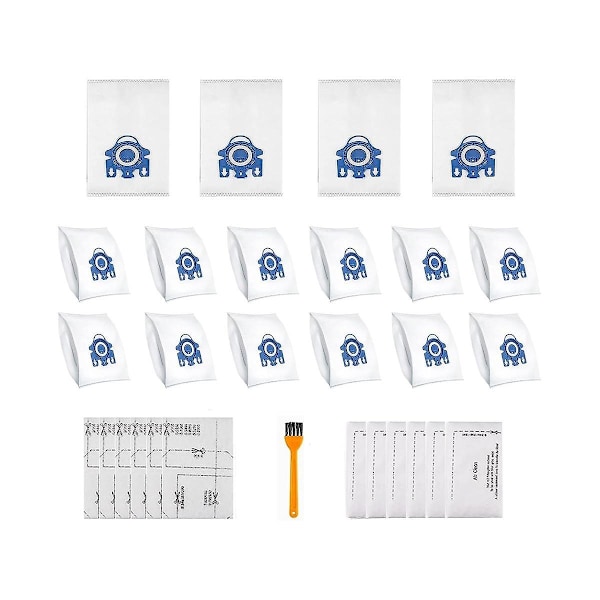 16 Pakkaa Pölypusseja AirClean-Imurin, GN Classic C1 Complete C1, C2, C3, S400I S600 S2 S5