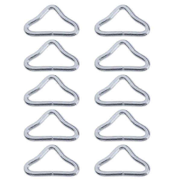 10 Pcs Metal Triangle Rings Buckle V-rings For Trampoline Parts Repair