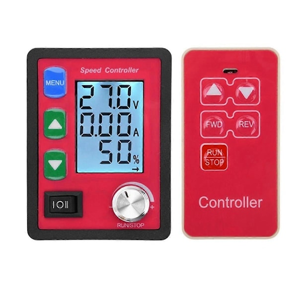 12V Spänningsregulator PWM DC-motorhastighetsregulator PWM 12V 24V 48V Spänning Amp Display Fjärrkontroll