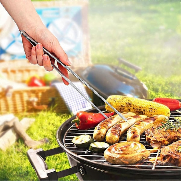 BBQ Pincett Grilltång Pincett Grillning Kött Pincett Kock Pincett Långt Handtag Pincett 30cm Bet