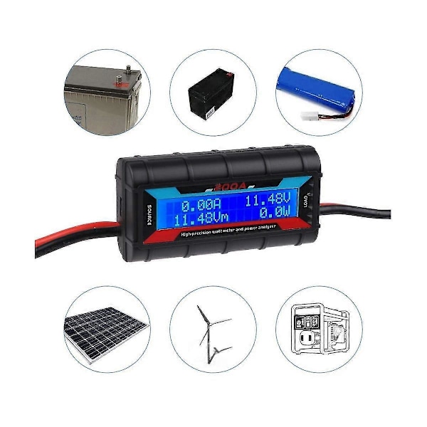 Högprecisions effektanalys: 200A Wattmeter med LCD-display - Avancerat verktyg för energimätning