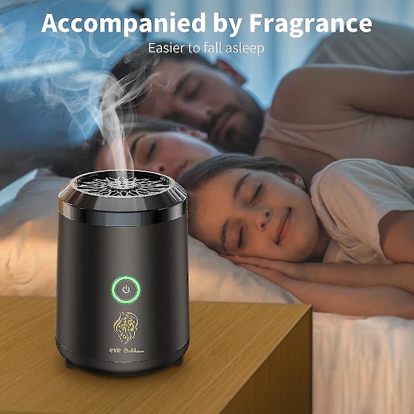 Bærbar Mini Røgelsebrænder Bakhoor Genopladelig USB Aroma Diffuser Elektrisk Arabisk Røgelseholder Muslimsk Hjemmedekoration