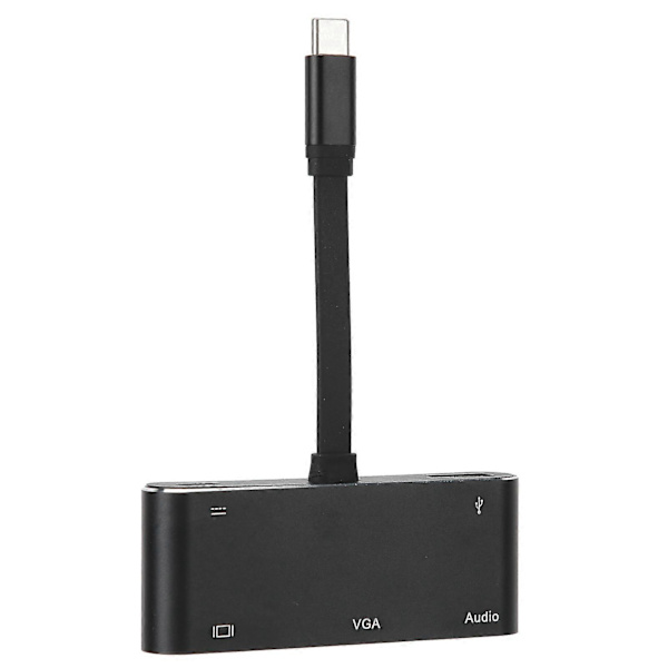Typ C till HDMI VGA-konverterare ljudkabel aluminiumlegering adapter elektroniktillbehör