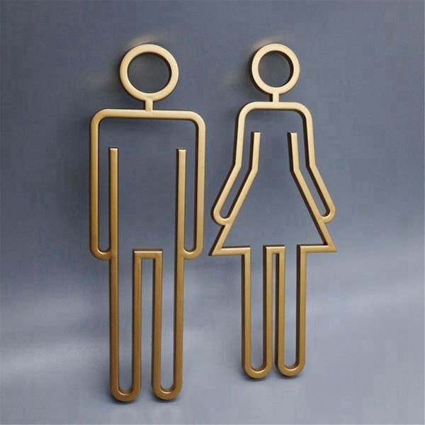 Tips Toilet Skilt Plade Vaskestue Dør Vægsticker Etiket Wc Badeværelse Skilt Bræt Kunst Hotel Hjem D