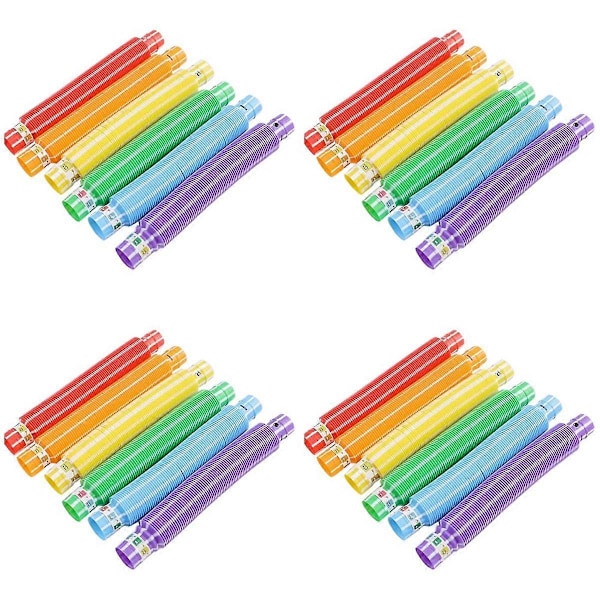 2,9 cm Pakke LED-rør Dekompresjon Teleskopisk Rør Ventil LED-lys Vannrør Fargeboks 24 stk. Tofarget Stripe