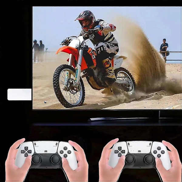M15 PRO Retro Spelkonsol, 2 Trådlösa Handkontroller, 128 GB, 40000 Spel, 3D, HD, TV, PS1 4K HDMI Emulator 128G