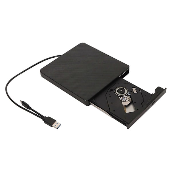 Ulkoinen CD- ja DVD-asema, ammattimainen Plug and Play USB 3.0 USB C kannettava polttaja kannettaville tietokoneille, pöytätietokoneille, Windowsille ja OS X:lle