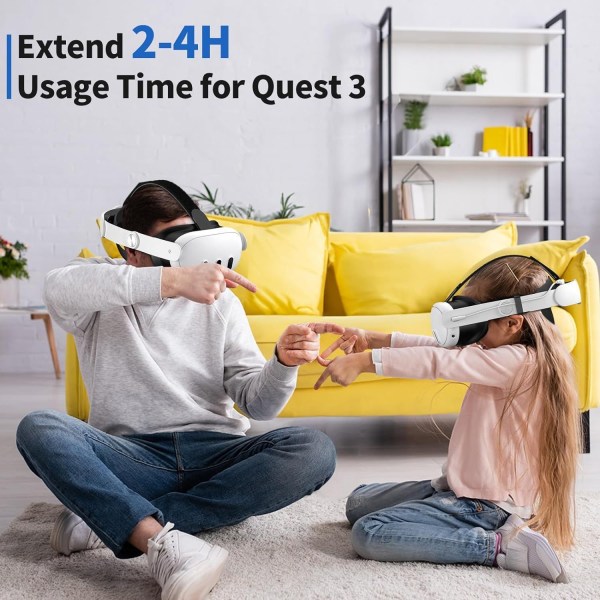 YY-For Meta Oculus Quest 3 Justerbart Elite-huvudbandsbyte minskar trycket, vadderat VR-headsettillbehör förlänger nedsänkningen Q8S-3 Q8S-3