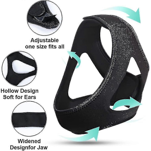 Anti-Snorking Kinnrem, Effektiv Kinnrem For Cpap-Brukere, Justerbar Kinnrem For Snorking Stopp Snorking